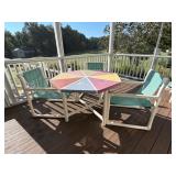 PVC Patio Set w/Rainbow Table42x42x27