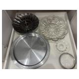 Glass and Metal Serveware