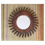 Sunburst Wood-Framed Mirror23.75