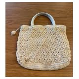 Vtg Crochet Handbag with Handles 12'x10'