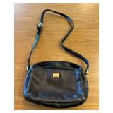 Vtg Brown Leather Shoulder Bag 10'x8'
