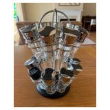 Carousel Spice Rack 14.5' with Glass Jars 4.5'
