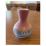 Signed Southwestern-Style Vase 4.5'