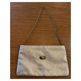 Vtg Gold Mesh Handbag with Chain 10'x6'