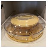 Lazy Susan Snack Tray with Lid