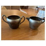Gotham Silver on Copper Creamer & Sugar 5.5'x3'