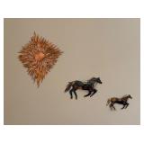 Metal Sun and Horses Wall Art24'