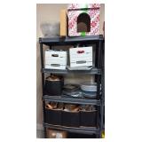Plastic Shelf With Contents