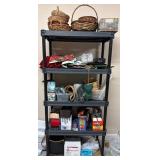 Shelf and Various Household Items