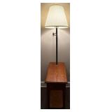 Wood Side Table With Lamp