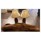 Boat-Shaped Lamps With Driftwood