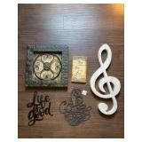 Metal and Wood Wall Decor Set