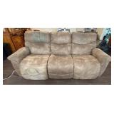 Brown Three Seat Reclining Sofa