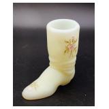 Fenton Custard Uranium Glass 2.5' Boot