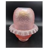 Fenton Pink Persian Medallion Fairy Lamp