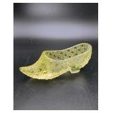 Bryce Brothers Uranium Glass Shoe