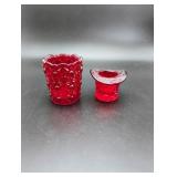 Fenton Glass Hat & Mosser Toothpick Holder