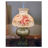 Princess Feather Glass Electrified Oil lamp