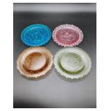 4 Decorative Glass Saucers