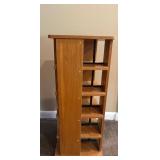 Rotating Wooden DVD Shelf Unit