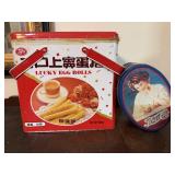 Lucky Egg Rolls Tin & Pepsi-Cola Tin Can