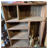 Rustic Wooden Shelving Unit w/ Compartments
