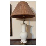 Chinese Blanc de Chine Style Lamp w/ Brass Base