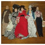 5pc Gone With The Wind Dolls