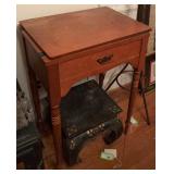 Wooden Sewing Machine Table w/ Flip Top