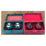 Chinese Baoding Balls in Silk Boxes