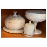 Satin Finish Milk Glass Tableware Collection