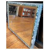 Framed Wall Mirror w/Decorative Leaf Border