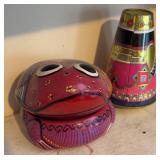 Mexican Pottery Frog Box w/ Kaleidoscope