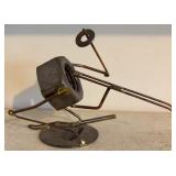 Small Metal Sculpture Figure w/ Bolts and Rods