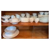 Assorted Harvest Milk Glass Dinnerware