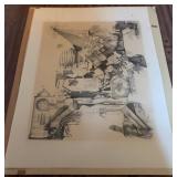 Robert Rauschenberg Style Abstract Print