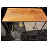 Metal Kitchen Cart w/ Wood Top