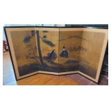 Japanese Byobu 4-Panel Folding Screen
