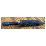Vintage Indian Carved Two-Tine Serving Fork