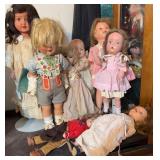 Bisque and Composition Dolls Group