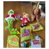Grinch Plush Toys w/ Fast Food Grinch Figures