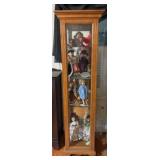 Tall Wood Glass Display Cabinet