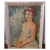 A. Monday 1961 Oil Portrait