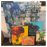 5 Original Acrylic Artworks on Canvas