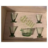 Mosser Uranium Glass Jennifer Miniatures Set #7