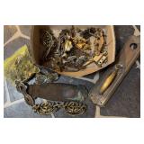 Vintage Door Hardware w/Glass Knobs & Brass Pulls