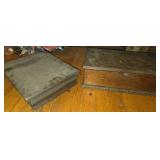 2pc Wooden Hinged Keepsake Boxes