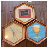 Carling Black Label Beer Hexagonal Wall Clock Sign