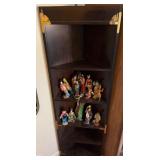 Corner Etagï¿½re Bookcase w/ Brass Brackets