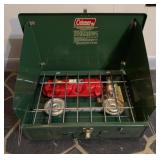 Coleman 2-Burner Green Camp Stove w/ Fuel Tank